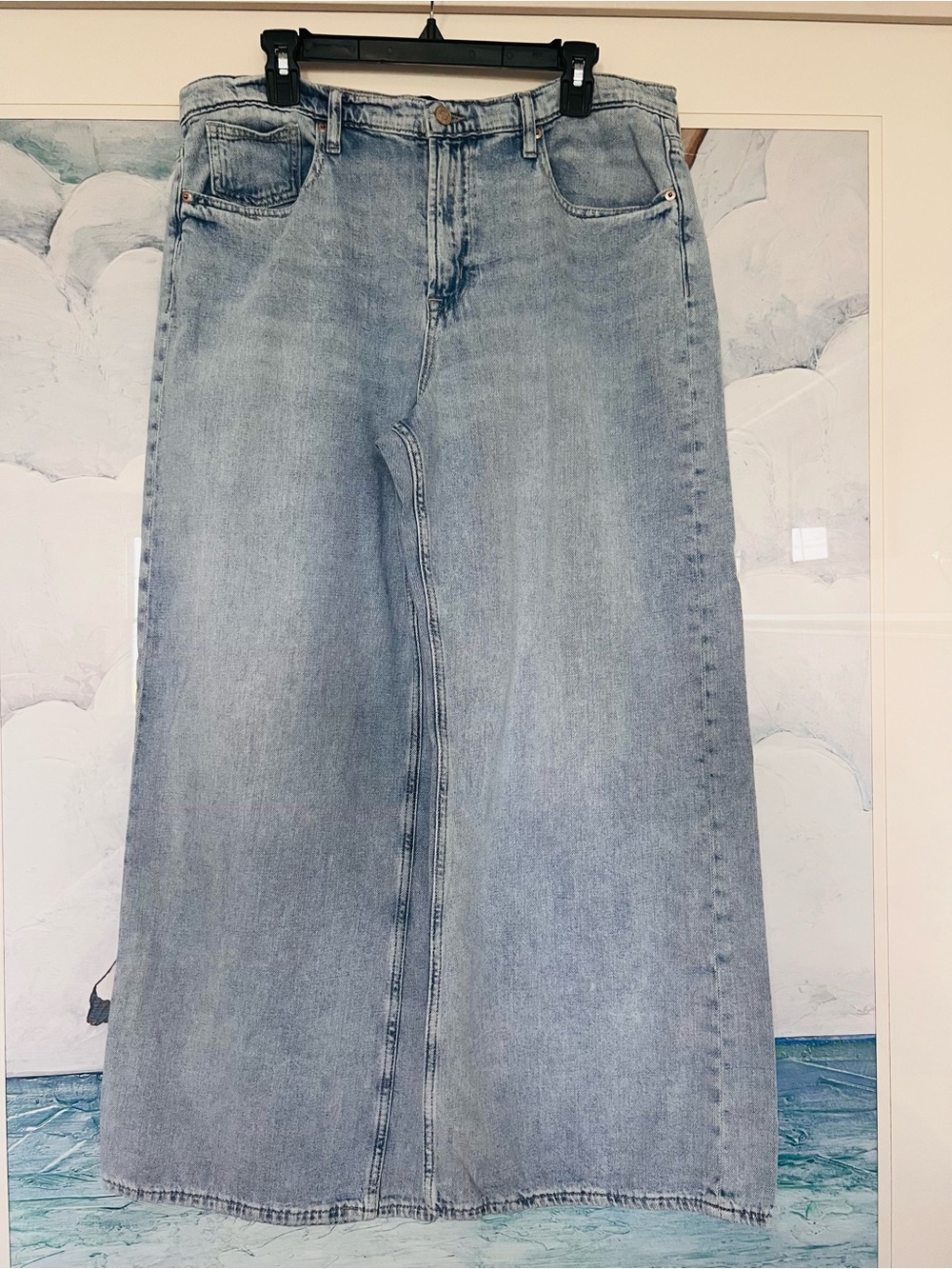 GAP Light Wash Wide-Leg High-Rise Jeans